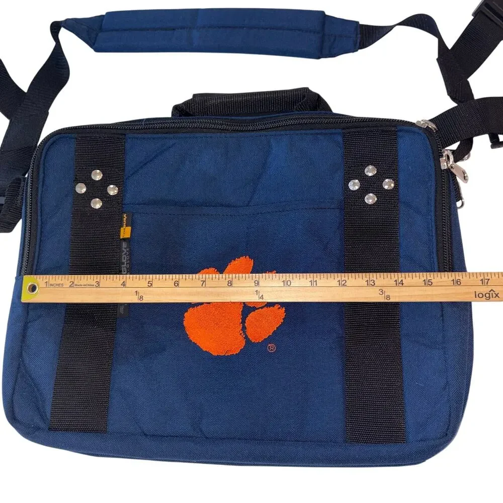 Club Glove Clemson Tiger Laptop Messenger Bag Travel Shoulder Briefcase Blue EUC